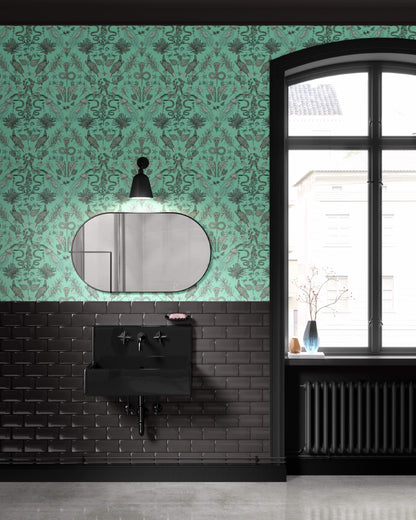 Critters Wallpaper by XAWD is a fun pattern that features all your favorite poisonous critters. Even the platypus!