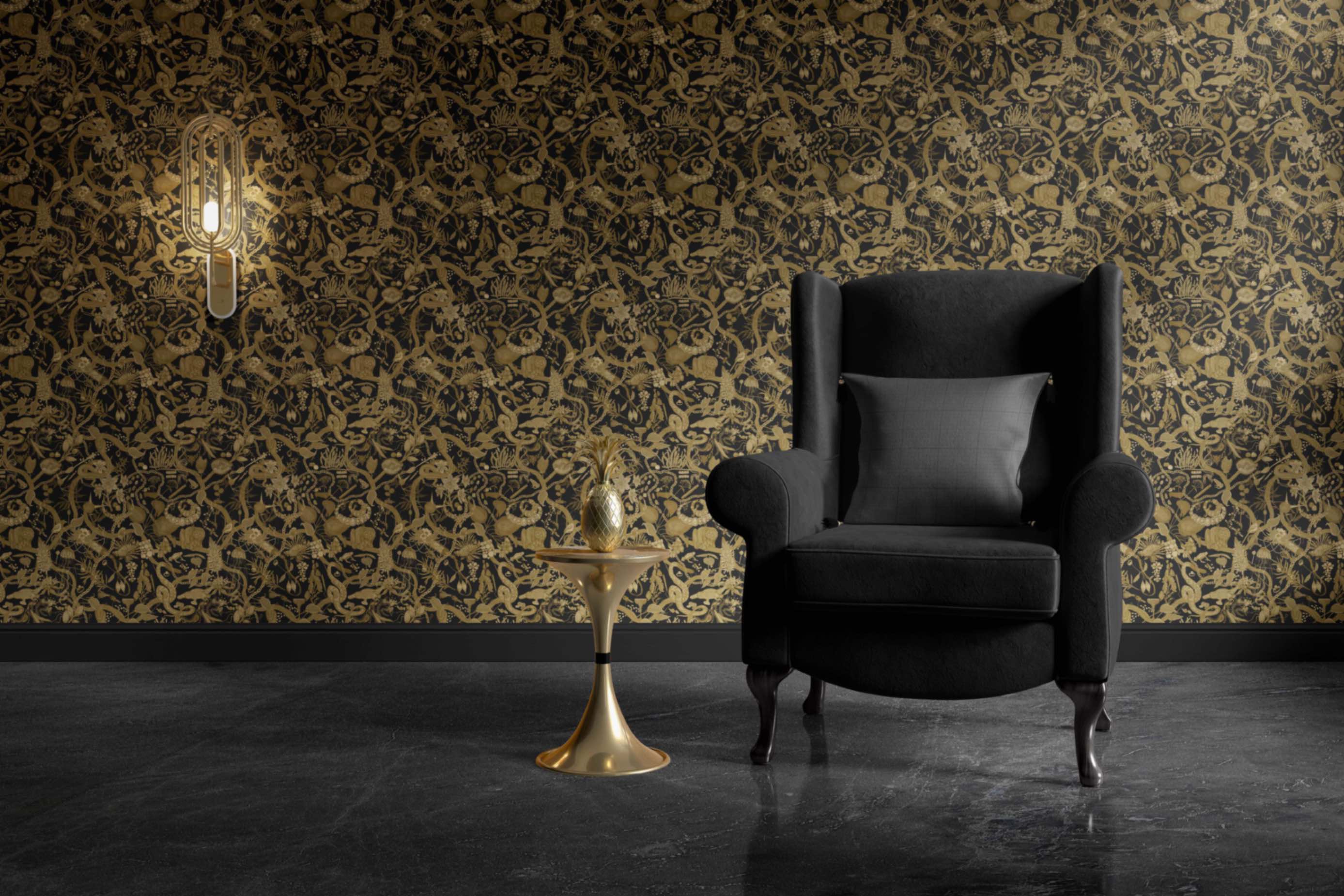 Glamour Life Wallpaper is wild pattern that highlights glamorous and deadly indulgences- which are the same thing!