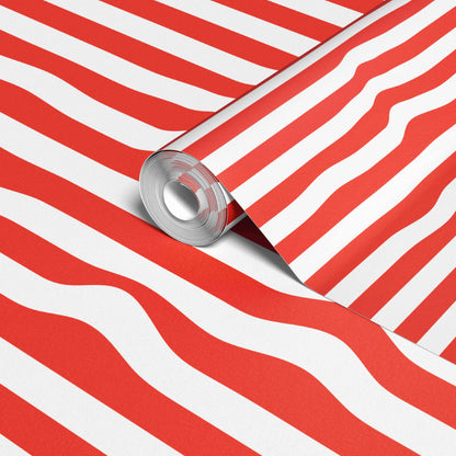 Warped Horizontal Stripes Wallpaper - XAWD