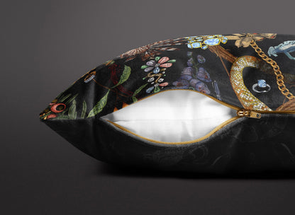 XAWD Original Velvet Pillow Fights Pillow - Glamour Life Black Multi VS Critters Black Black
