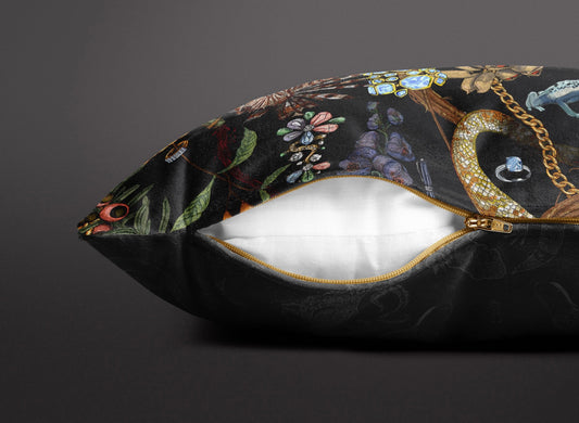 XAWD Original Velvet Pillow Fights Pillow - Glamour Life Black Multi VS Critters Black Black