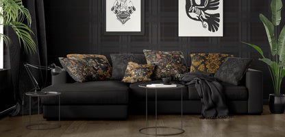 Glamorous Critters Pillow - Black
